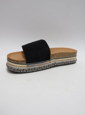Klapki damskie na koturnie (36-41) 287 BLACK
