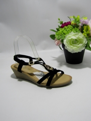Sandały damskie na koturnie (36-41) FY7056 BLACK