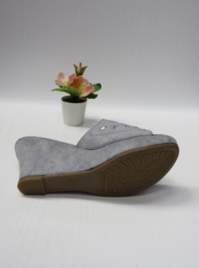 Klapki damskie na koturnie (36-41) B04 GREY