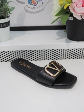 Klapki damskie na płaskim (36-41) 8123 BLACK