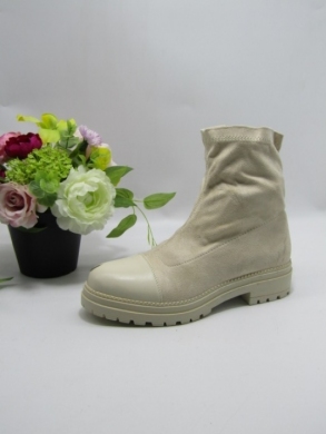 Botki damskie na płaskim (36-41) 1987-H33 BEIGE