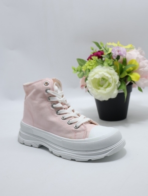 Trampki damskie na płaskim (36-41) HB-60 PINK