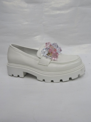 Mokasyny damskie na płaskim (36-41) 2289 WHITE