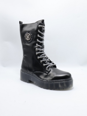 Botki damskie na płaskim (36-41) D19-7815 BLACK