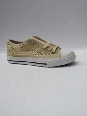 Trampki damskie na płaskim (36-41) EV-97 BEIGE