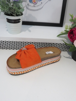 Klapki damskie na koturnie (36-41) TL8-108 ORANGE