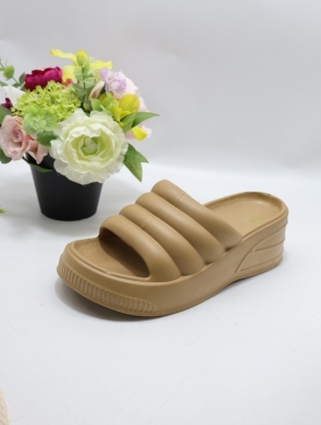 Klapki damskie na płaskim (36-41) FDM-610 KHAKI