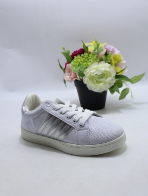 Buty sportowe damskie na płaskim (36-41) DS99-319 WH/SILVER