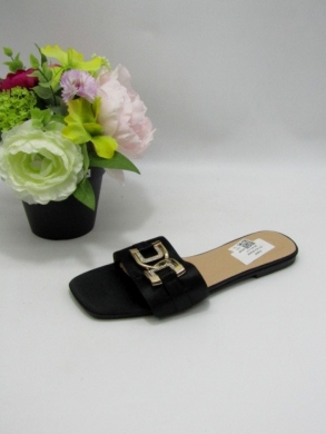 Klapki damskie na płaskim (36-41) YU-213 BLACK