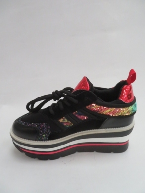 Sneakersy damskie niskie (36-41) R-469 BLACK