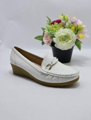 Mokasyny damskie na koturnie (36-41) GS60 WHITE