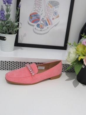Mokasyny damskie na płaskim (36-41) 3692 PINK