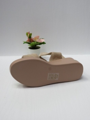 Sandały damskie na koturnie (36-41) B-9064 BEIGE
