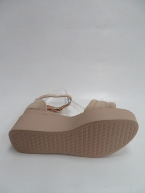 Sandały damskie na koturnie (36-41) BE-9009 BEIGE