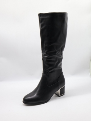 Kozaki damskie ocieplane na obcasie (36-41) T2328-1 BLACK