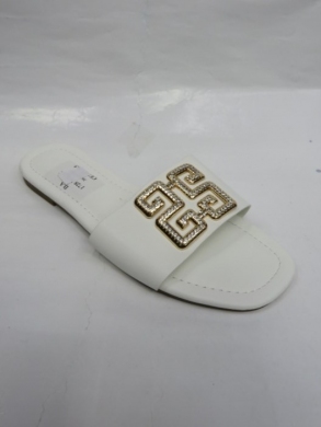 Klapki damskie na płaskim (36-41) 1728 WHITE