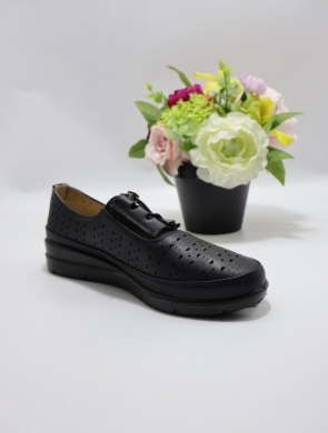 Półbuty damskie na płaskim (36-42) 8610-1 BLACK