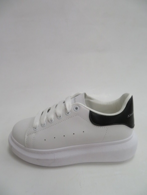 Sportowe Damskie na koturnie (36-41) L105 WHITE/BLACK