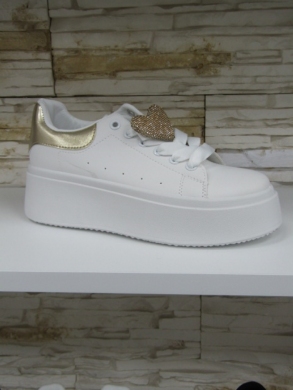 Buty sportowe damskie na koturnie (36-41) LY097 GOLD