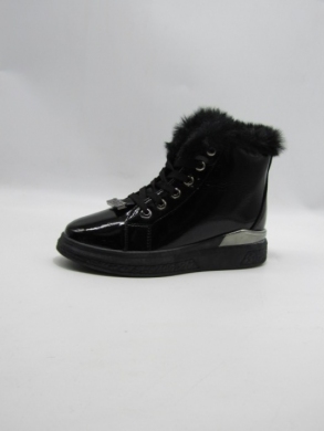 Botki damskie ocieplane na płaskim (36-41) 2314-3 BLACK