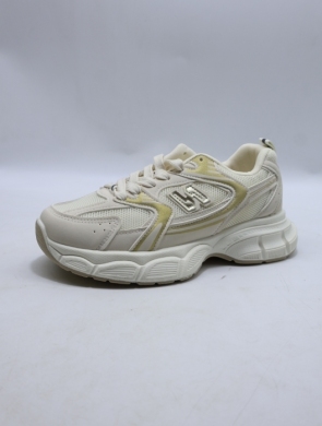 Buty sportowe damskie na płaskim (36-41) 23043 BEIGE