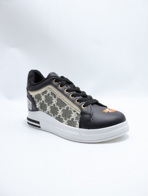 Buty sportowe damskie na koturnie (36-41) 9206 BLACK
