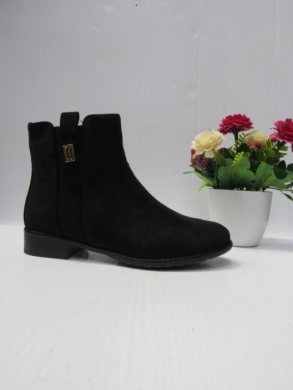 Botki damskie ocieplane na płaskim (36-41) H2178A BLACK