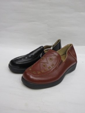 Mokasyny damskie na płaskim (37-42) E308 BLACK/BROWN
