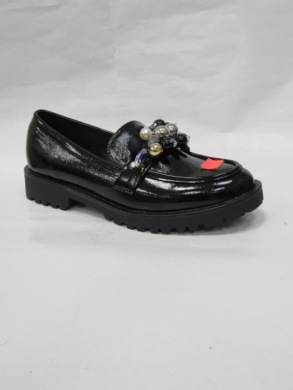 Mokasyny damskie na płaskim (36-41) 0-631 BLACK
