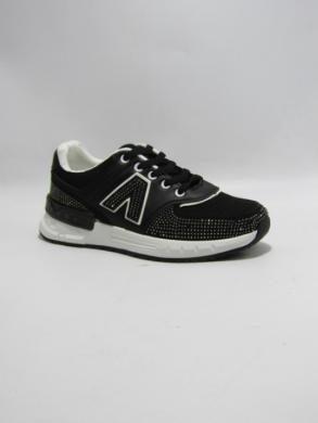 Buty sportowe damskie na płaskim (36-41) 36500-1 BLACK