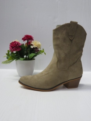 Botki damskie na obcasie (36-41) 22088-01 KHAKI