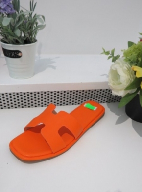 Klapki damskie na płaskim (36-41) B2101 ORANGE