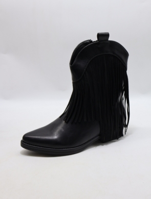 Botki damskie na płaskim (36-41) 9255 BLACK