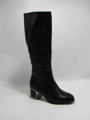 Kozaki damskie ocieplane na obcasie (36-41) T2328 BLACK