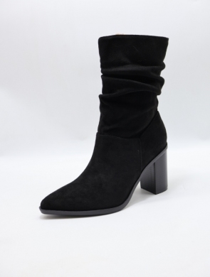 Botki damskie na obcasie (36-41) 9416-08 BLACK