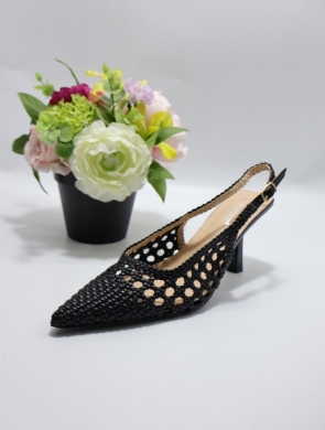 Sandały damskie na szpilce (36-41) 38-301 BLACK