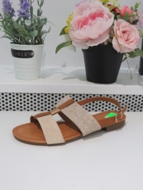 Sandały damskie na płaskim (36-41) 333-126 BEIGE