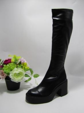 Kozaki damskie na obcasie (36-41) 9529 BLACK
