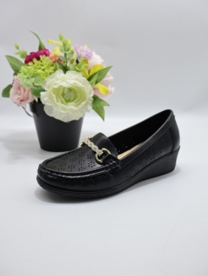 Mokasyny damskie na koturnie (36-41) JS179-1 BLACK