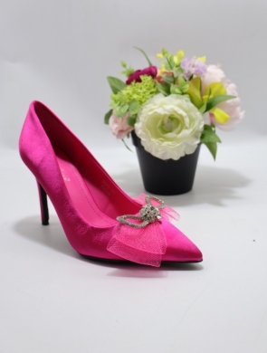 Czółenki damskie na szpilce (36-41) 9570 FUSHIA
