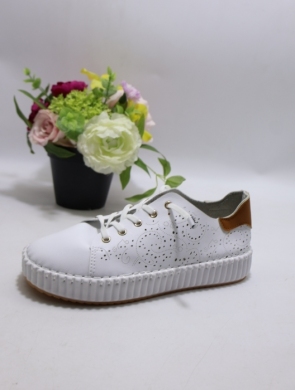 Buty sportowe damskie na płaskim (36-41) AA510 WHITE