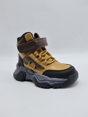 Botki chłopięce ocieplane (26-31) HB398 CAMEL/BROWN