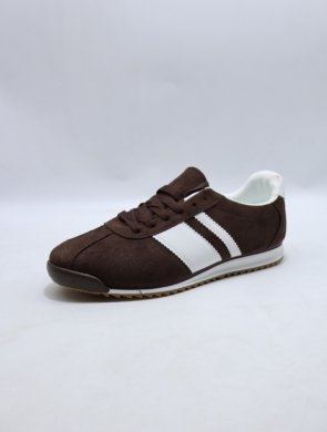 Buty sportowe damskie na płaskim (36-41) 2502 BROWN