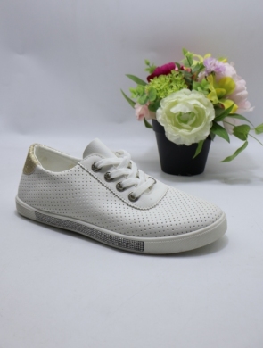 Buty sportowe damskie na płaskim (36-41) 11303-84 WH/GOLD