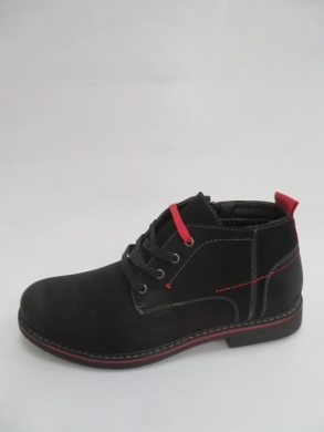 Botki męskie ocieplane (41-46) 921  BLACK/RED