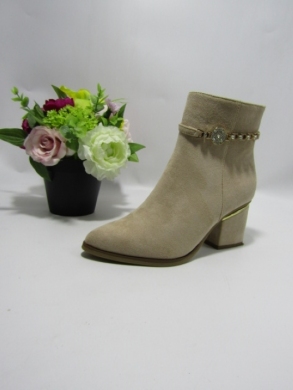Botki damskie na obcasie (36-41) 9321 BEIGE