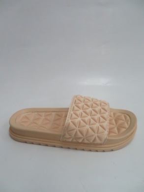 Klapki damskie na płaskim (36-41) 10-251 BEIGE
