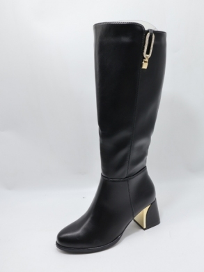 Kozaki damskie na obcasie (36-41) MB37 BLACK