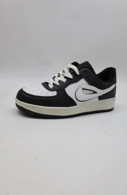 Buty sportowe damskie na płaskim (36-41) DN91-31W BL/WH