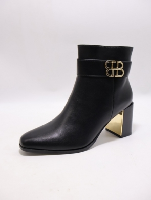 Botki damskie na obcasie (36-41) 6381A BLACK